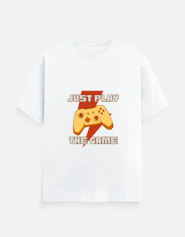White_Cotton_Just_Play_the_Game_T-Shirt_|_Made_for_True_Gamers