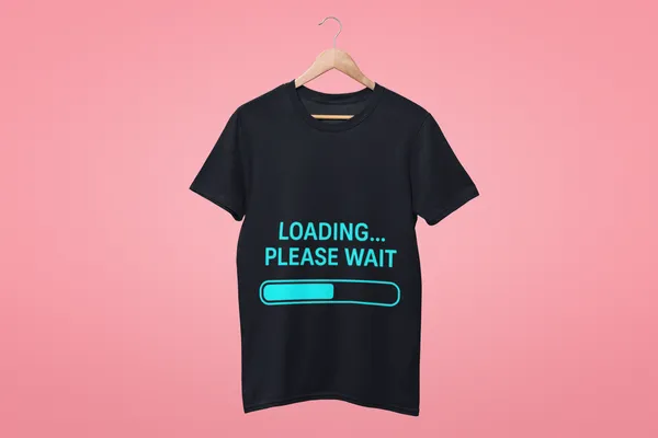 Black_Cotton_Loading_Please_Wait_T-Shirt_|_Gamers_Classic