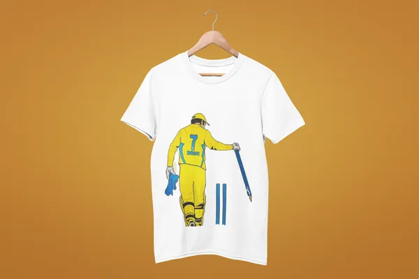 White_Cotton_Captain_Cool_|_Dhoni_Inspired_Oversized_T-Shirt