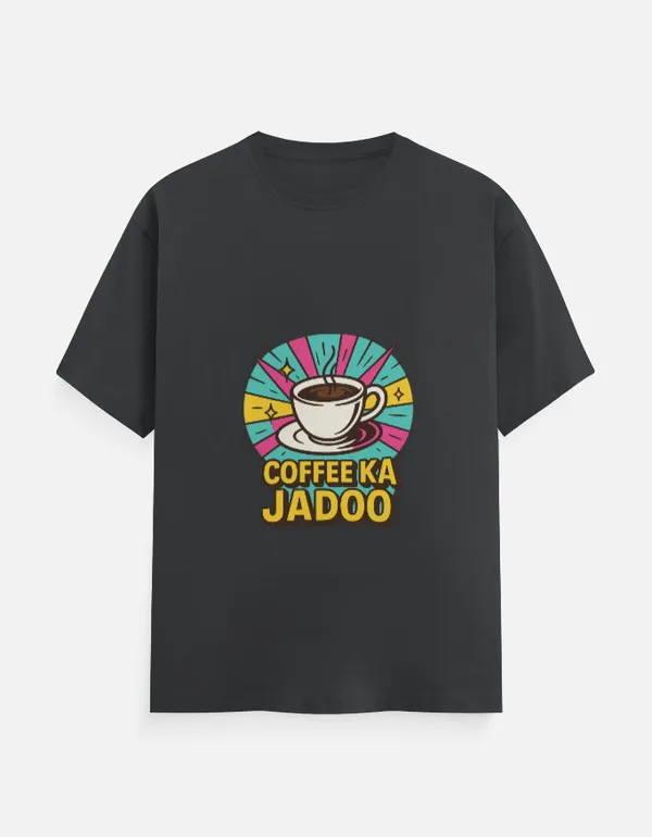 Steel_Grey_Cotton_Coffee_Ka_Jadoo_T-Shirt_|_Sip._Smile._Slay.
