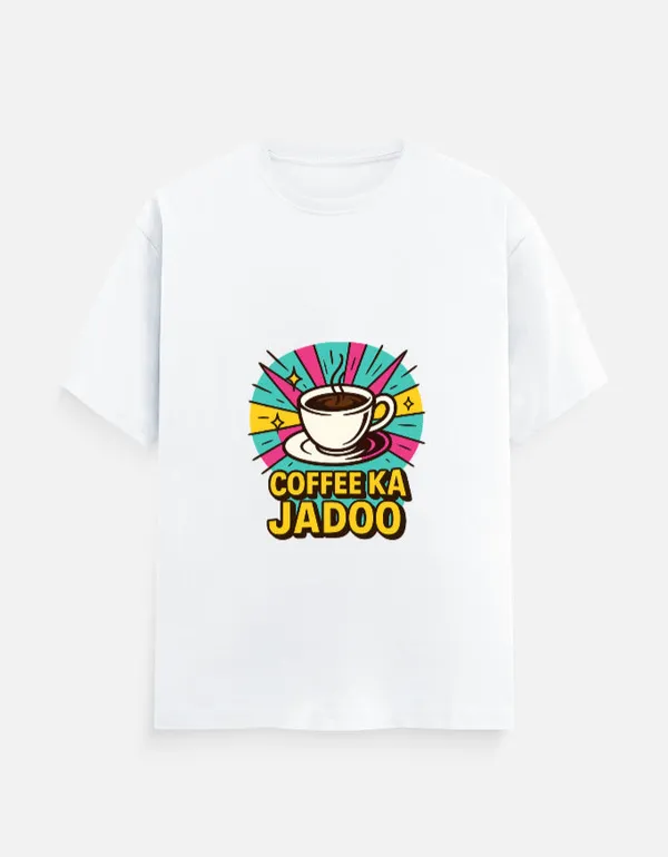 White_Cotton_Coffee_Ka_Jadoo_T-Shirt_|_Sip._Smile._Slay.