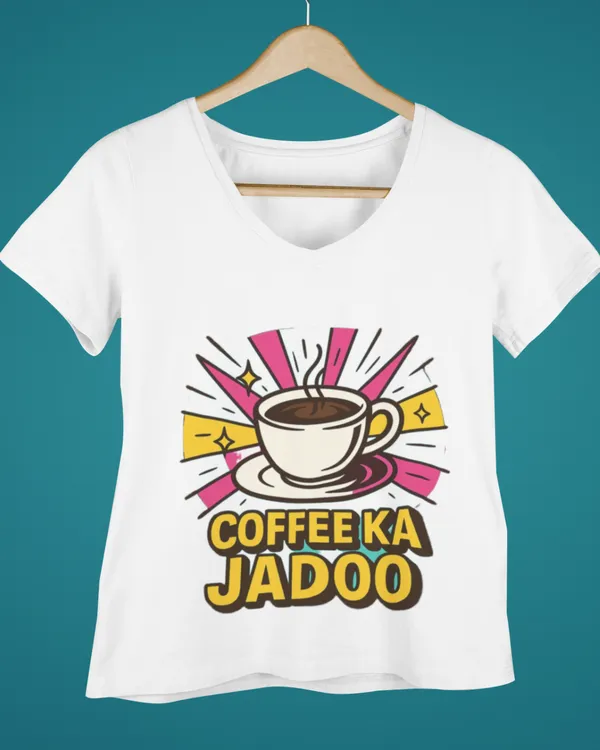 White_Cotton_Coffee_Ka_Jadoo_T-Shirt_|_Sip._Smile._Slay.