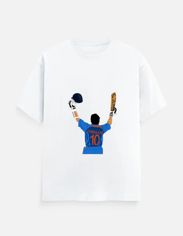 White_Cotton_Sachin_Tendulkar_Tribute_Oversized_T-Shirt_|_Cricket_Edition