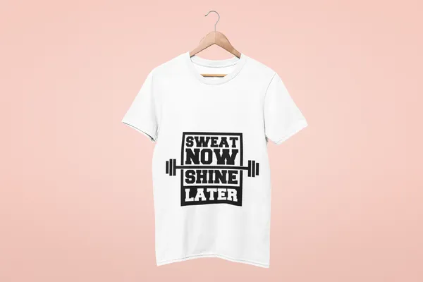 White_Cotton_Sweat_Now_Shine_Later_Gym_T-Shirt