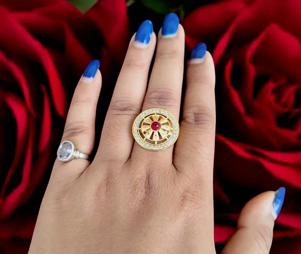 BALAJI_GOLD_PREMIUM_QUALITY_MICRO_PLATED_TRADITIONAL_AD_STONE_ADJUSTABLE_FINGER_RING_FOR_WOMEN_AND_GIRLS