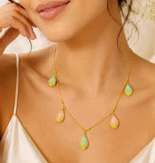 BGGOLD_Elegant_Gold-Plated_Pastel_Multi-Color_Teardrop_Charm_Necklace_for_Women