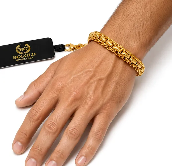BGGold_Jewellery_Gold-Tone_Designer_Link_Bracelet_for_Men