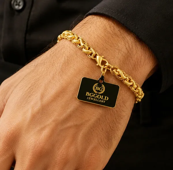BGGold_Jewellery_Gold-Tone_Designer_Link_Bracelet_for_Men