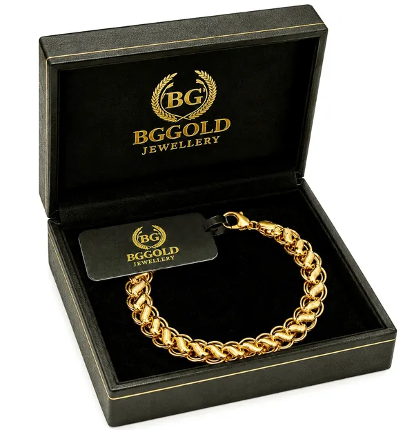 BGGold_Jewellery_Gold-Tone_Designer_Link_Bracelet_for_Men