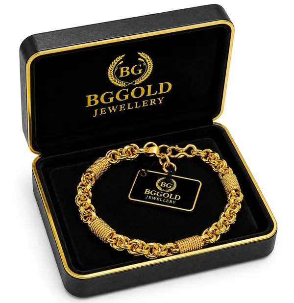 BGGold_Jewellery_Gold-Tone_Designer_Link_Bracelet_with_Hook_Clasp_for_Men