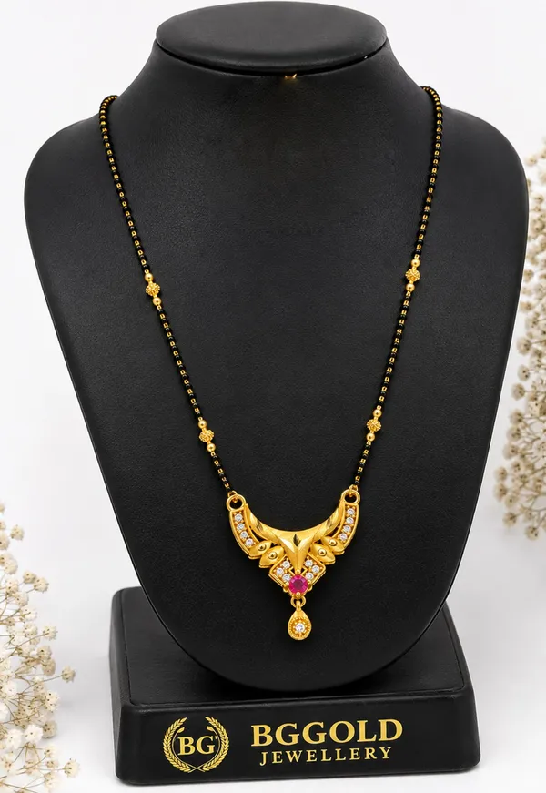 BG_Gold_Jewellery_Designer_Ruby-Accent_Mangalsutra_with_CZ_Stones