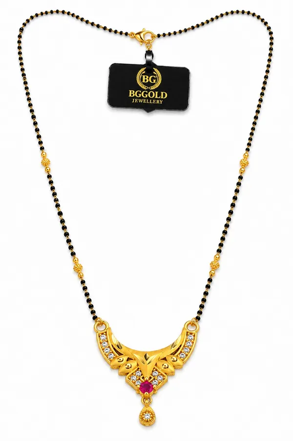 BG_Gold_Jewellery_Designer_Ruby-Accent_Mangalsutra_with_CZ_Stones