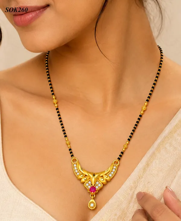 BG_Gold_Jewellery_Designer_Ruby-Accent_Mangalsutra_with_CZ_Stones