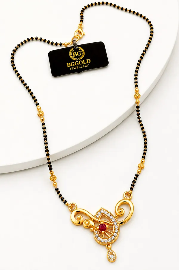 BG_Gold_Jewellery_Designer_Swirl_Motif_Mangalsutra_with_Ruby_&_CZ_Stones