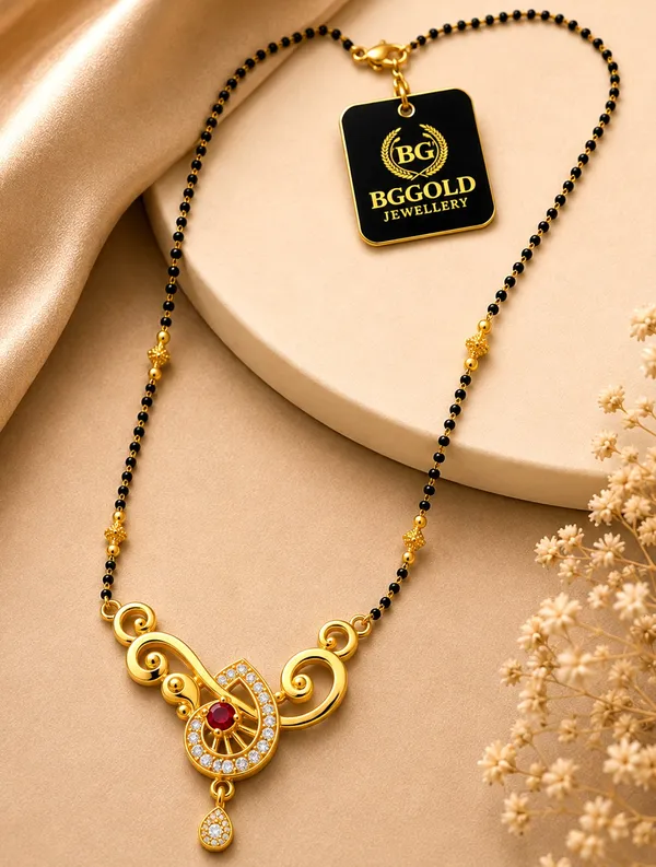 BG_Gold_Jewellery_Designer_Swirl_Motif_Mangalsutra_with_Ruby_&_CZ_Stones