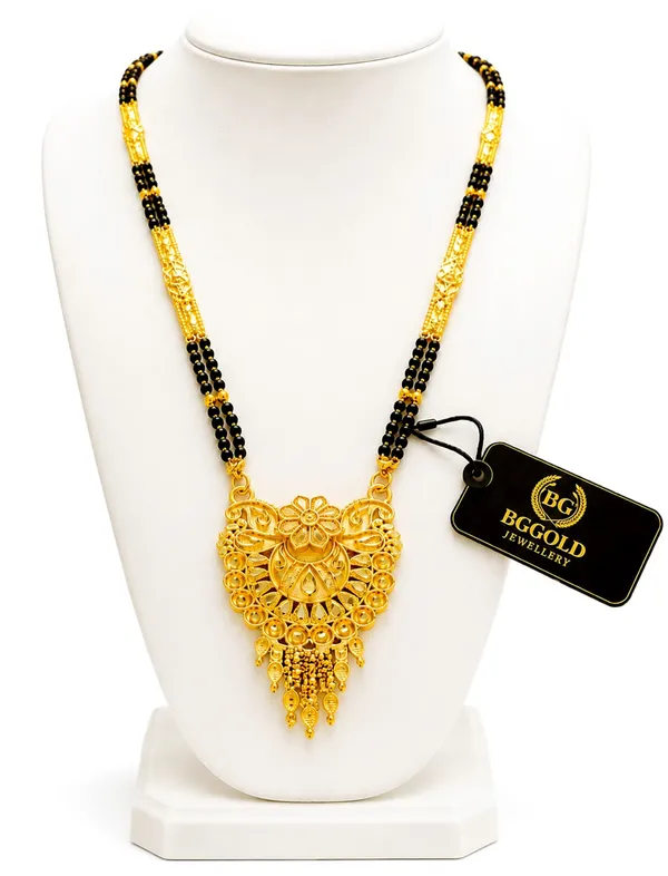 BG_Gold_Plated_Long_Double_Strand_Black_Bead_Floral_Pendant_Mangalsutra_for_Women