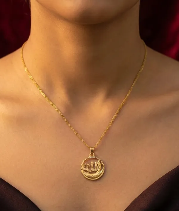 Balaji_Gold_Allah_Calligraphy_Gold_Pendant_Chain