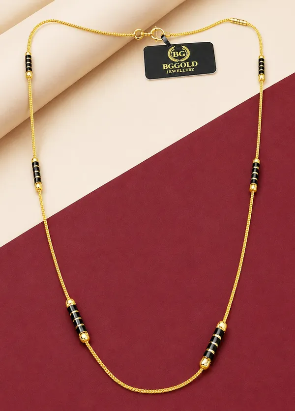 Balaji_Gold_Jewellery_Elegant_Black_&_Gold_Beaded_Mangalsutra_Chain