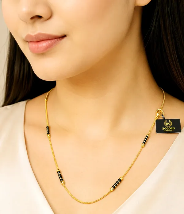 Balaji_Gold_Jewellery_Elegant_Black_&_Gold_Beaded_Mangalsutra_Chain