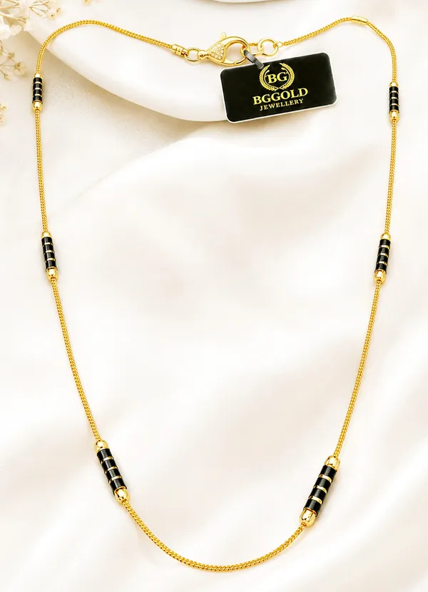 Balaji_Gold_Jewellery_Elegant_Black_&_Gold_Beaded_Mangalsutra_Chain