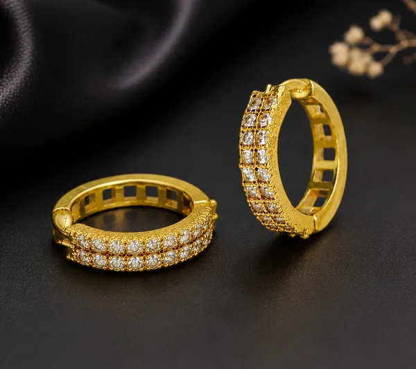 Balaji_Gold_Luxury_Gold-Plated_Double_Row_CZ_Hoop_Earrings_for_Women