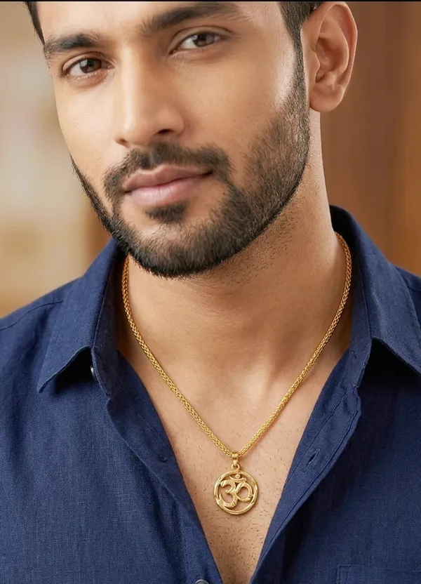 Balaji_Gold_Om_Symbol_Gold_Pendant_Chain_for_Men_&_Women