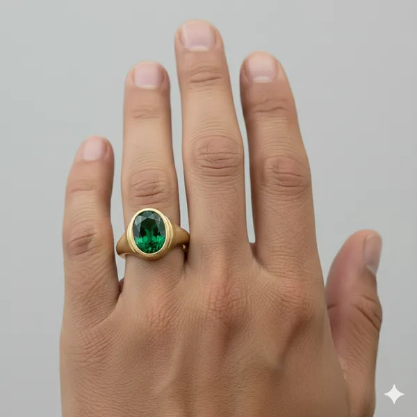 Balaji_Gold_Royal_Emerald_Oval_Gold_Ring