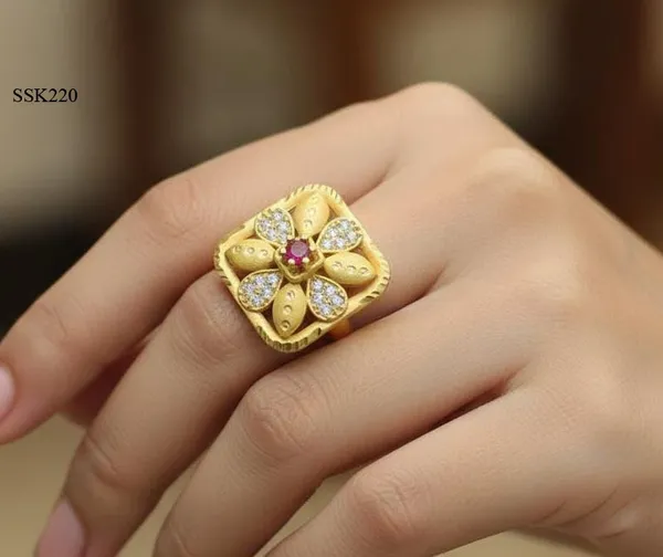 Balaji_Gold_Royal_Layered_Petal_Ring_–_22K_Matte_Gold_with_Ruby_&_Zirconia_Bloom_for_Women