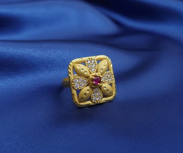 Balaji_Gold_Royal_Layered_Petal_Ring_–_22K_Matte_Gold_with_Ruby_&_Zirconia_Bloom_for_Women