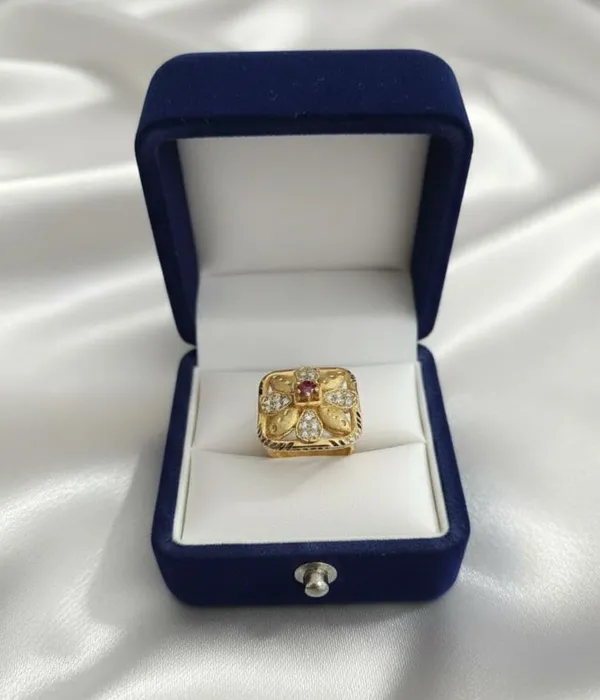 Balaji_Gold_Royal_Layered_Petal_Ring_–_22K_Matte_Gold_with_Ruby_&_Zirconia_Bloom_for_Women