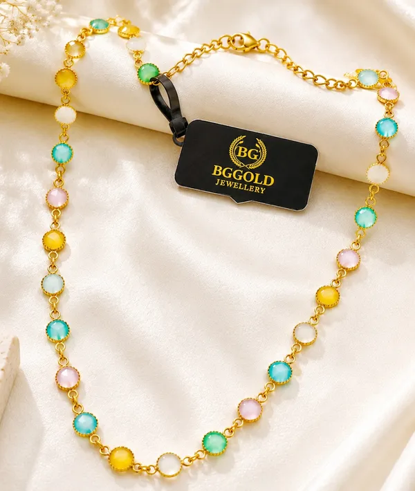Golden_Multi-Color_Beaded_Station_Chain