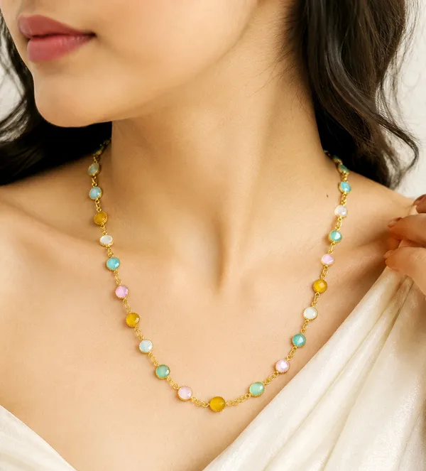 Golden_Multi-Color_Beaded_Station_Chain