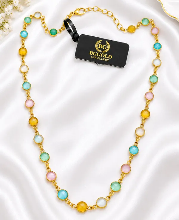 Golden_Multi-Color_Beaded_Station_Chain