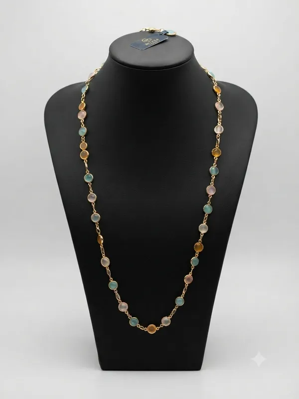 Golden_Multi-Color_Beaded_Station_Chain