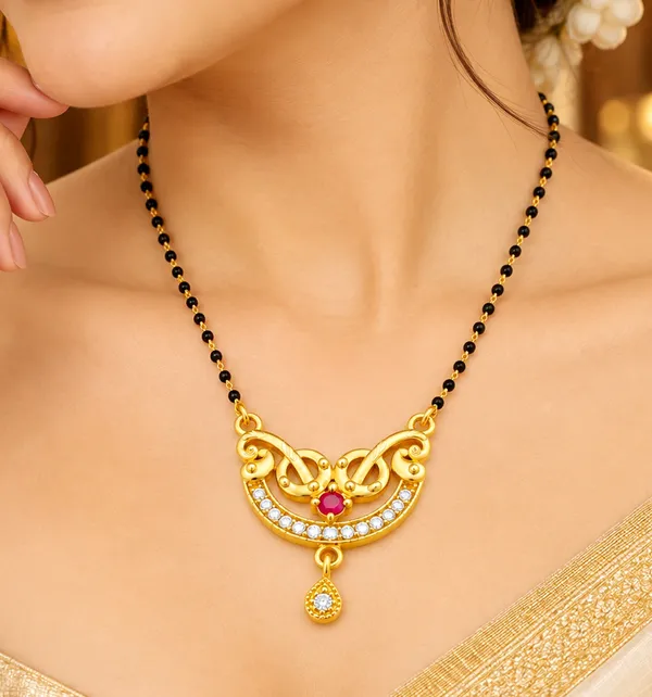 Gold-Plated_Traditional_Mangalsutra_with_CZ_and_Ruby_Stones