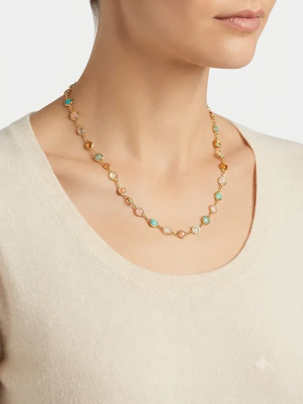 Golden_Multi-Color_Beaded_Station_Chain