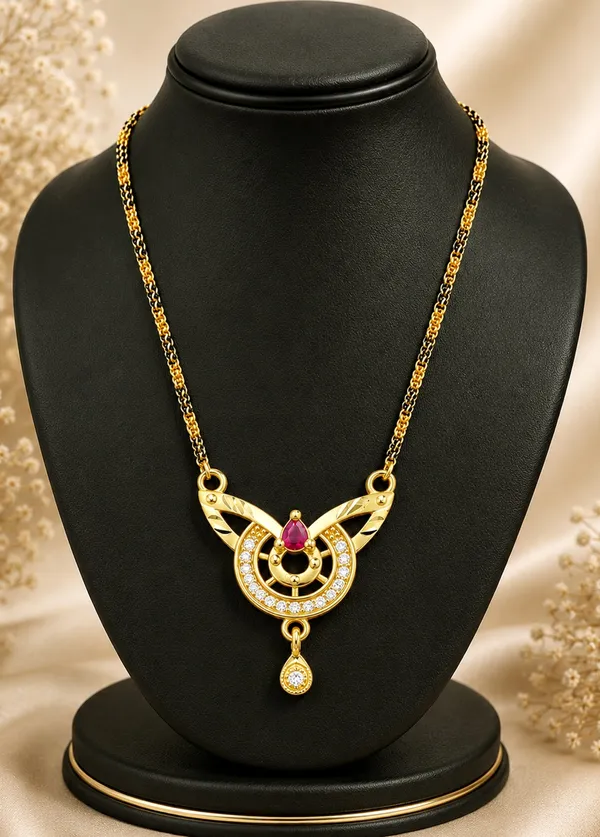 Graceful_Gold-Plated_Designer_Mangalsutra_with_Ruby_Red_and_White_CZ_Stones