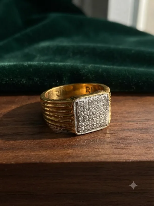 Men's_Premium_Gold-Plated_Square_American_Diamond_Ring_|_Stylish_Designer_Finger_Ring_with_Grooved_Band_for_Men_and_Boys