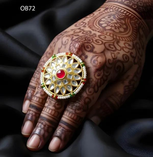 Balaji_Gold_Rajasthani_Kundan_Floral_Statement_Ring