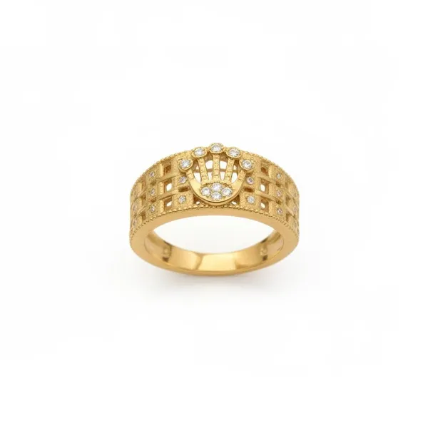 Rajasthani_Royal_Sunburst_American_Diamond_Gold_Ring