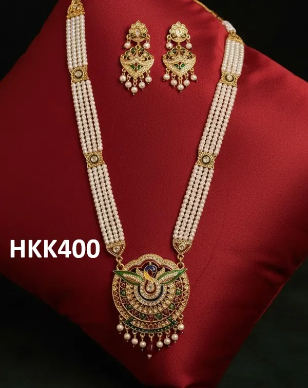 Rajasthani_Traditional_Pearl_Haar_with_Meenakari_Peacock_Pendant_&_Jhumka_Set
