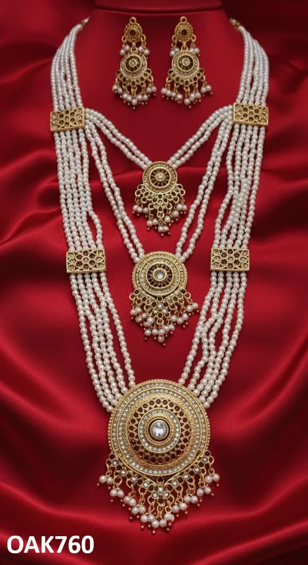 Royal_Rajasthani_Multi-Layer_Pearl_Kundan_Necklace_Set