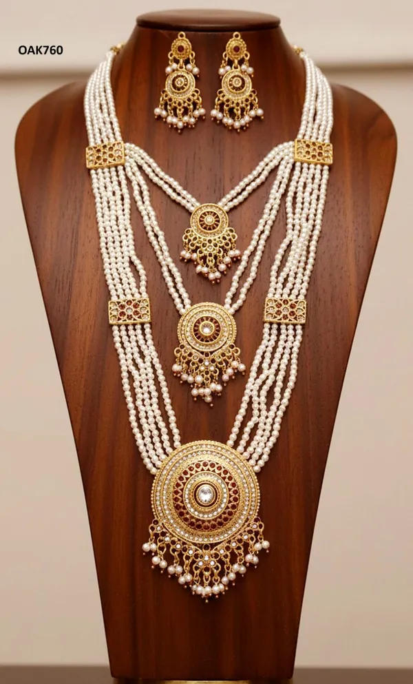Royal_Rajasthani_Multi-Layer_Pearl_Kundan_Necklace_Set