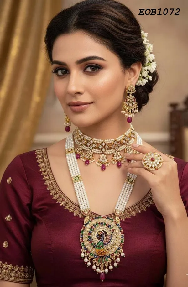 Royal_Rajasthani_Traditional_Kundan_Peacock_Necklace_Combo_Set