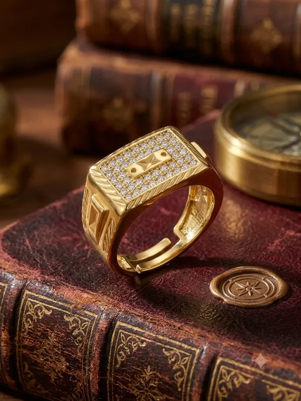 Premium_Gold_Plated_CZ_Studded_Royal_Men's_Ring