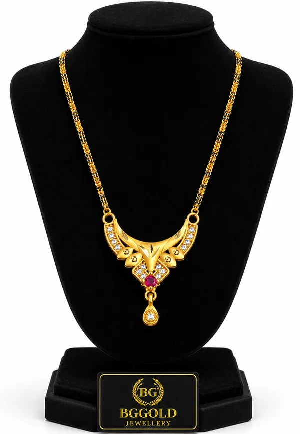 Traditional_Gold_and_Black_Beaded_Mangalsutra_with_Ruby_and_CZ_Pendant