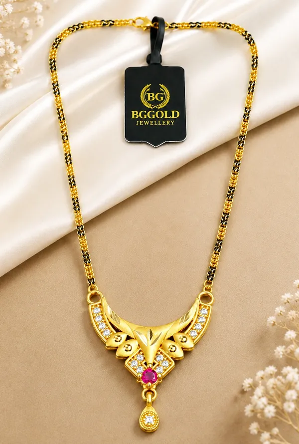 Traditional_Gold_and_Black_Beaded_Mangalsutra_with_Ruby_and_CZ_Pendant