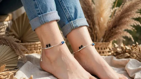 PACK_OF_2_Silver_Stylish_Silver_Plated_Anklet_For_Women