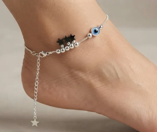 PACK_OF_2_Silver_Stylish_Silver_Plated_Anklet_For_Women