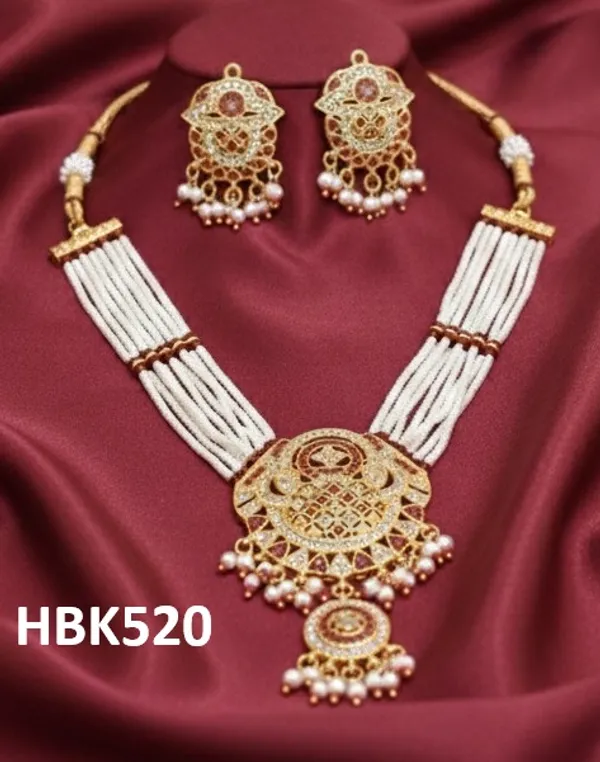 Balaji_Gold_Red_Premium_Traditional_Kundan_Choker_Necklace_Set_With_Pearl_Strings_&_Matching_Earrings_For_Women